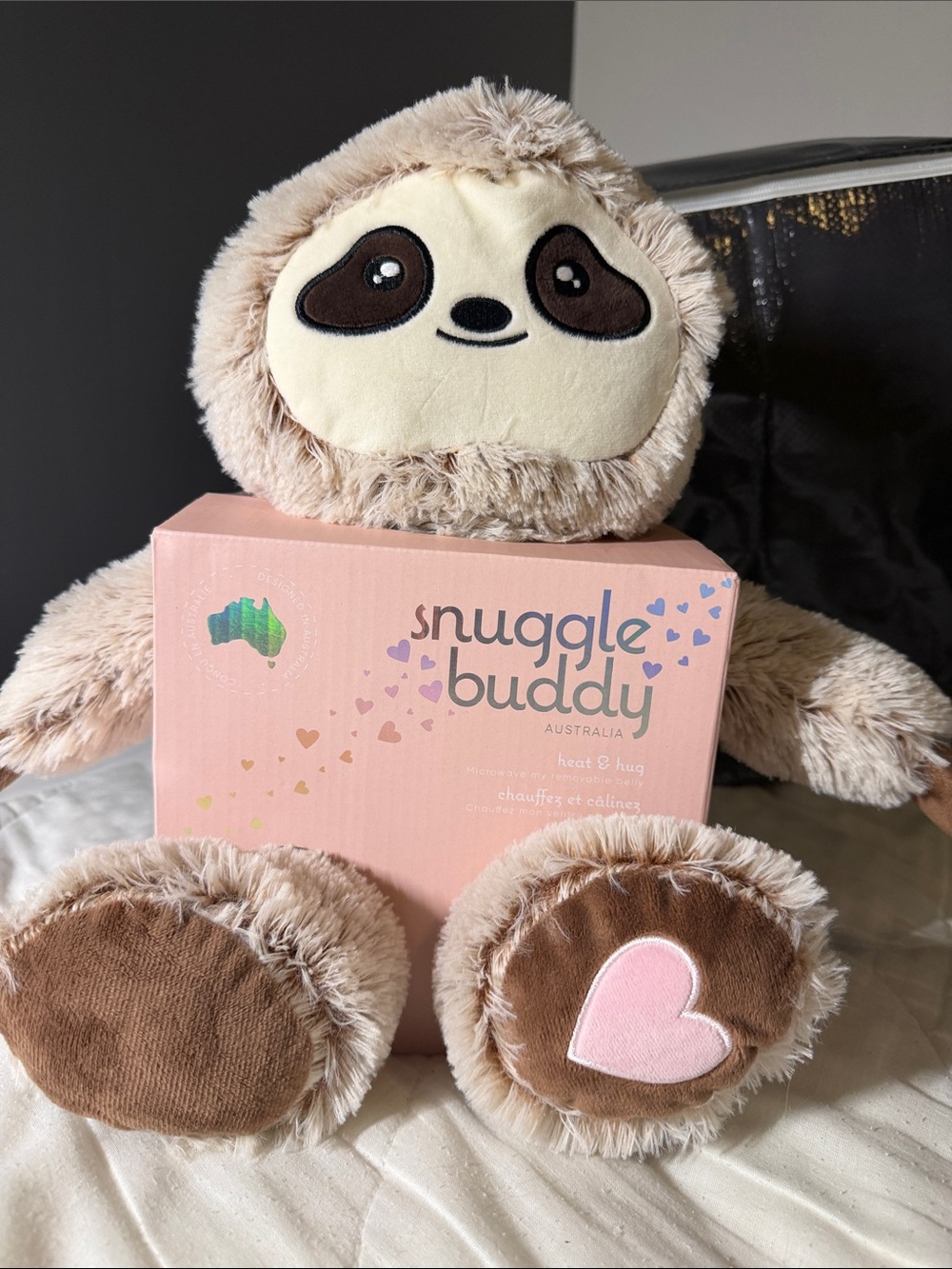 Plush Sloth - Pink Heart,